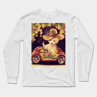 Dark Red Car Sunday Drive Long Sleeve T-Shirt